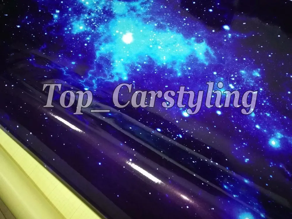 Синий galaxy sticke бомба камуфляж винил для автомобиля обертывание наклейка пленка