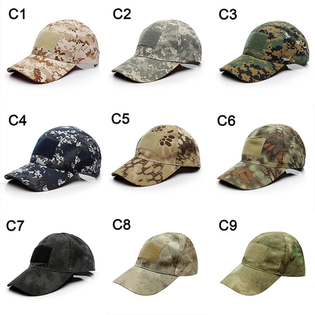 Army Digital Camo Hats For Men Hook And Loop Fastener Badge Team