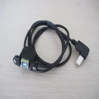 

90 Degree Angled USB 2.0 B male to female extension Screw Lock Panel Mount cable 50cm for Printer