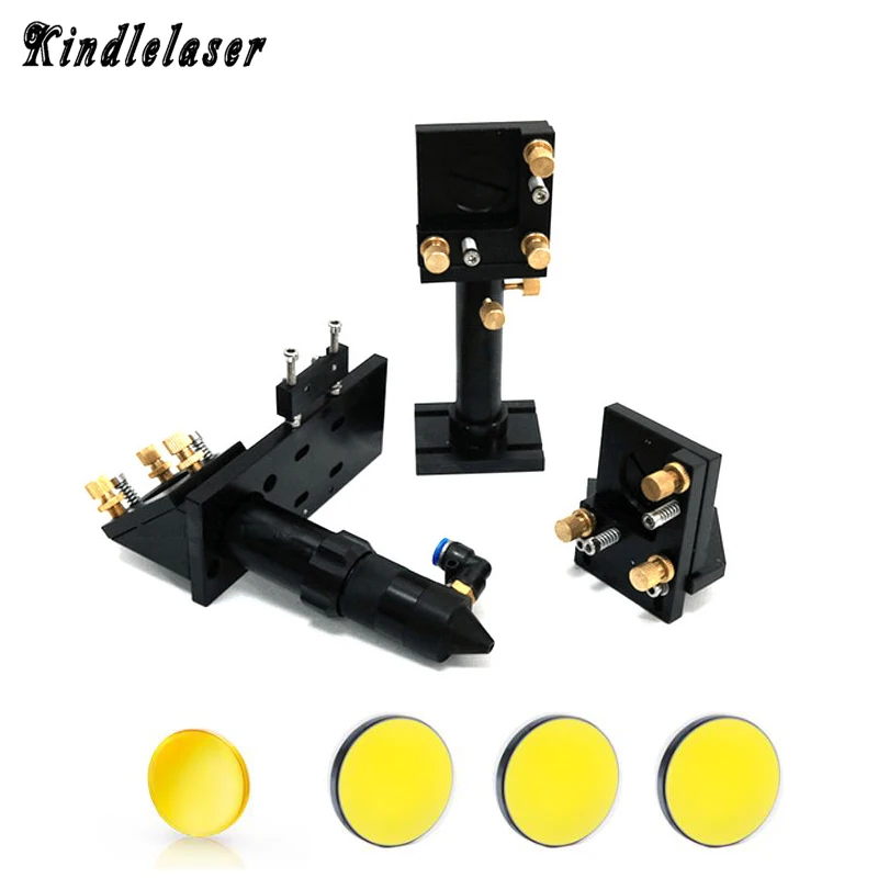 

CO2 Laser Head Set & Si Mirror 25mm & Focus Lens 20mm Focal Length 50.8/63.5/101.6mm Laser Set for Laser Engraving Machine