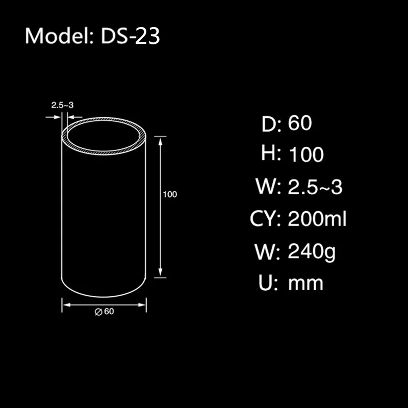 99.5% Al2O3 высокотермический корундовый тигель D60 * H100mm/глиноземный цилиндрический