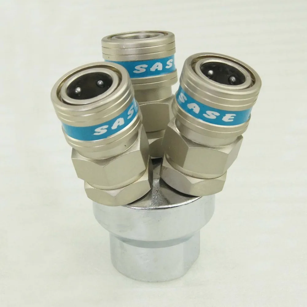 3 Way Quick Coupler Manifold Air Compressor Hose Spliter Connectorin