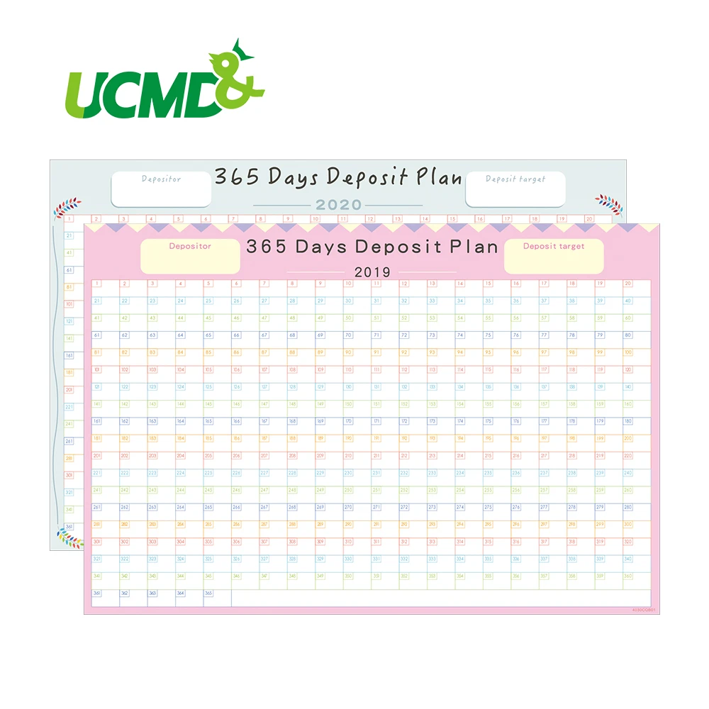 us 3 18 9 off 365 days calendar planner creative periodic deposit planning paper year deposit plan annual schedule student office supplies in wall calendar planning