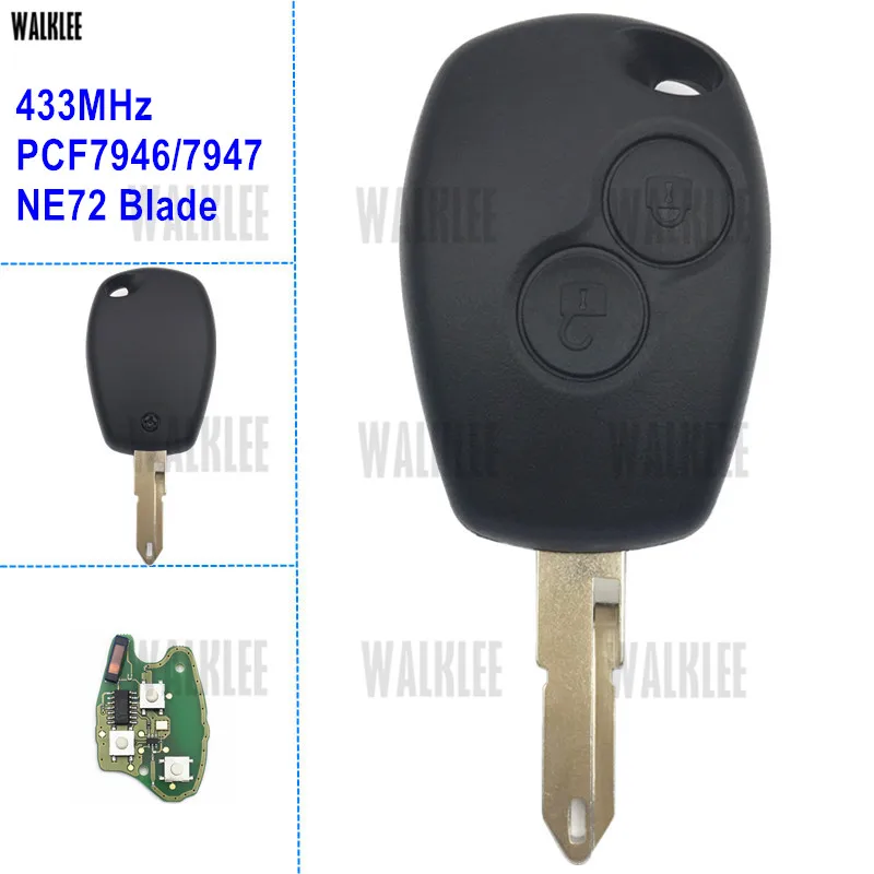 WALKLEE дистанционный ключ для Renault Duster Logan Fluence Clio Vivaro Movano мастер трафик Kangoo Megane Laguna