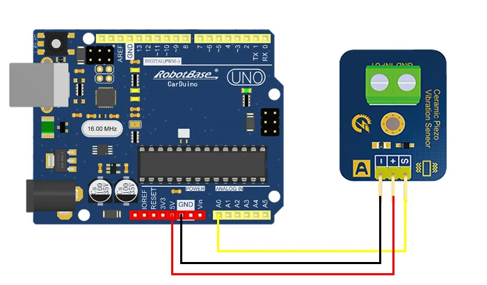 Arduino пьезокерамики вибрации датчик вибрации электронные блоки