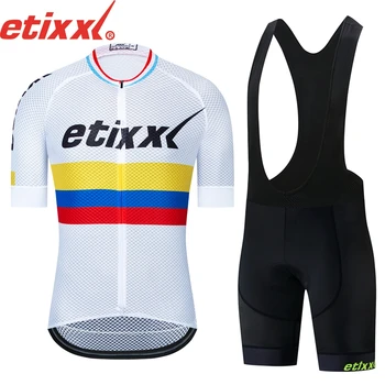 

2020 Columbia Cycling Clothing Bike jersey Quick Dry Bicycle clothes mens summer team Cycling Jerseys 5D bike shorts set