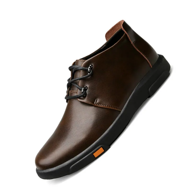 

2018 Winter Shoes Men Genuine Leather Men Boots Autumn Winter Ankle Boots Fashion Casual Footwear Lace Up Shoes Men Shoes XX-359