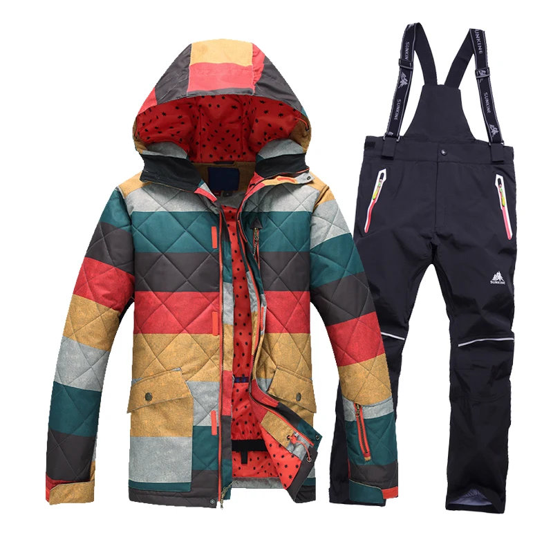 Free shipping Men Ski Jacket pants Cotton Padded Snowboard Clothe Outdoor font b skiing b font