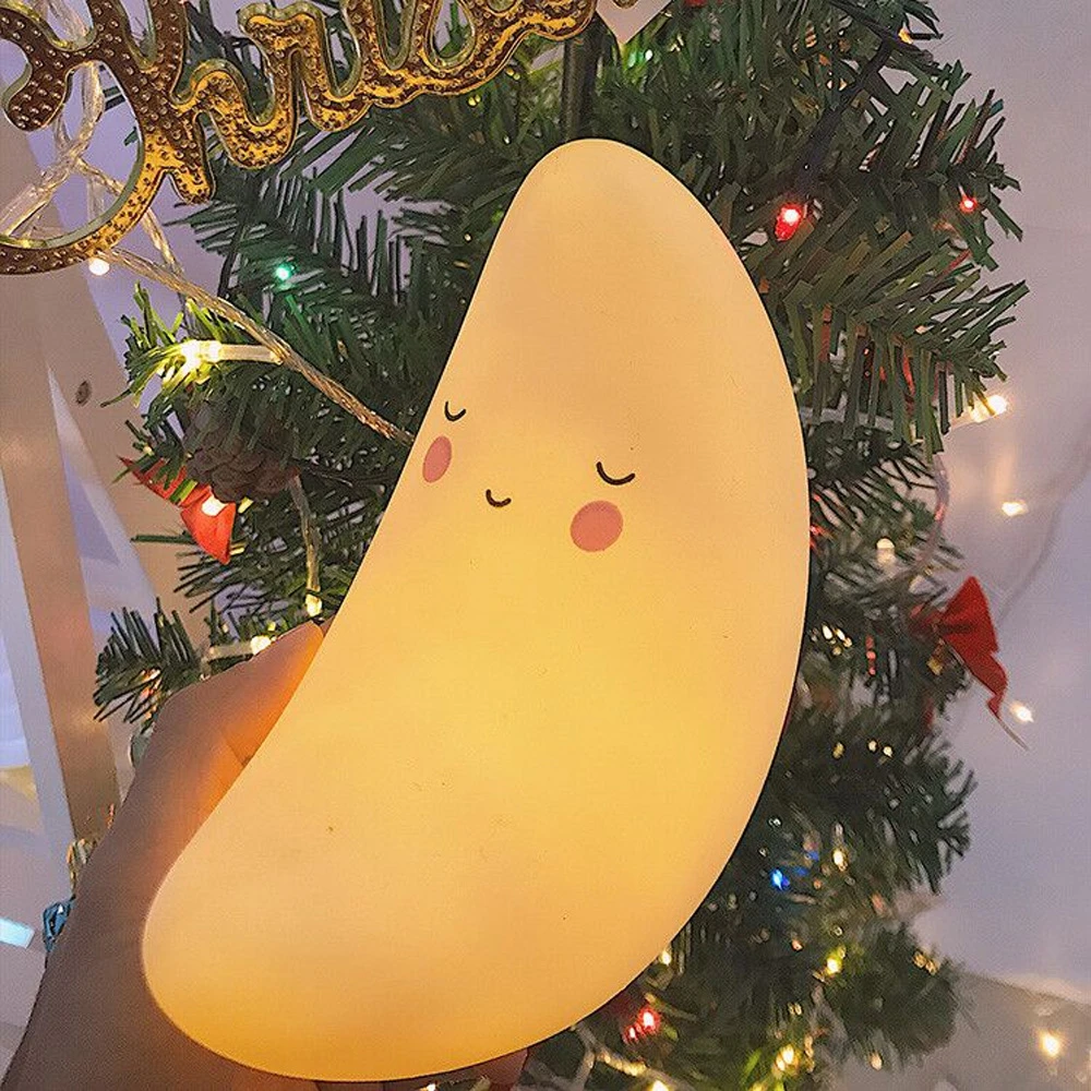 

LED Night Light Cartoon Lovely Moon Shape Children Sleeping Bedroom Light