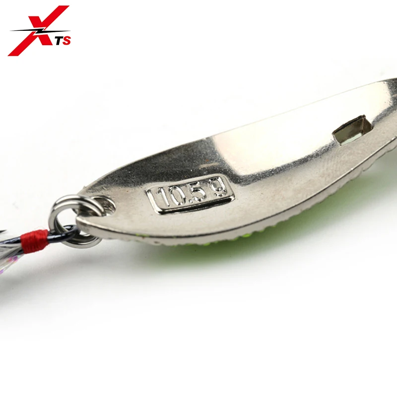 XTS металлическая приманка вращающаяся блесна рыболовные приманки жесткие 1 защитная пленка на ЖК-Водный Слои металлический Материал с рыболовный крючок с пером Tackle3403