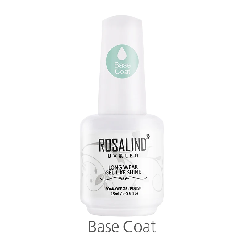BASE COAT ROSALIND Гель-лак набор для маникюра ногтей 15 мл 31-58 УФ полуперманентный замачиваемый основа белый праймер Гель-лак для ногтей - Цвет: BASE COAT
