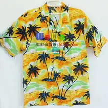 Мужская хлопковая Повседневная рубашка одежда Golden Coconut 1808 Гавайи рубашка 2XL 3XL