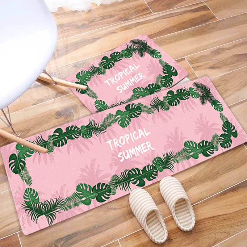 Домашний розовый коврик для ванной комнаты прикроватный ковер скандинавский мультфильм кухонный коврик 40X60 см 50X120 см