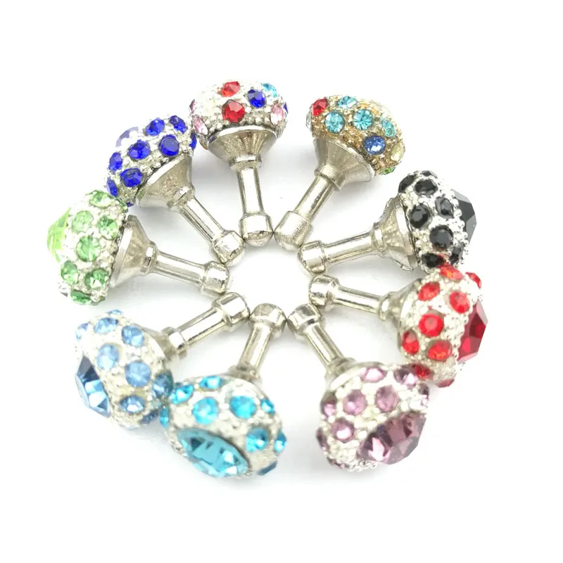 Colorful Bling Crystal 3.5mm Rhinestones Cellphone Charms Anti Dust