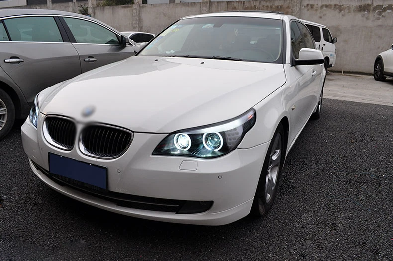 Для BMW 5 серия E60 фары для класс 5 E60 фара 520 523 525 530 светодиодные дневные ходовые огни на передних фарах Биксеноновые 2003-2006/2007-2010 спереди