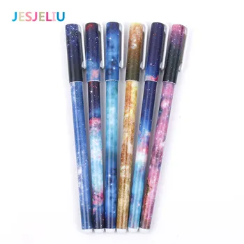 

1 PC/6 PCS Creative Star Space Gel Pen Black Ink Writing Sign School Office Kids Gift Writing Pen