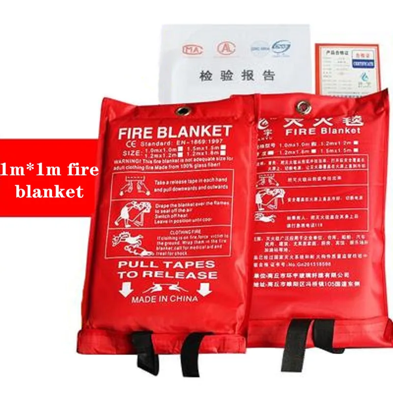 

Fire Escape Equipment Suit Full-face Gas Fire Mask with 1mx1m Fire Blanket Flame Retardant Emergency Survival Building High-rise