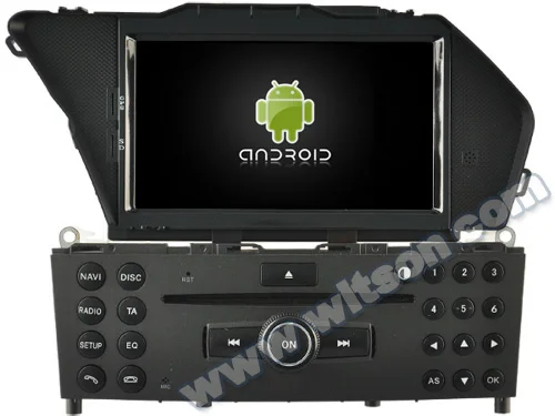 Best 7" Android 9.0 OS Car DVD Multimedia GPS Radio for Mercedes-Benz GLK-Class X204 2008-2010 with Greater Viewing Angle IPS Screen 4