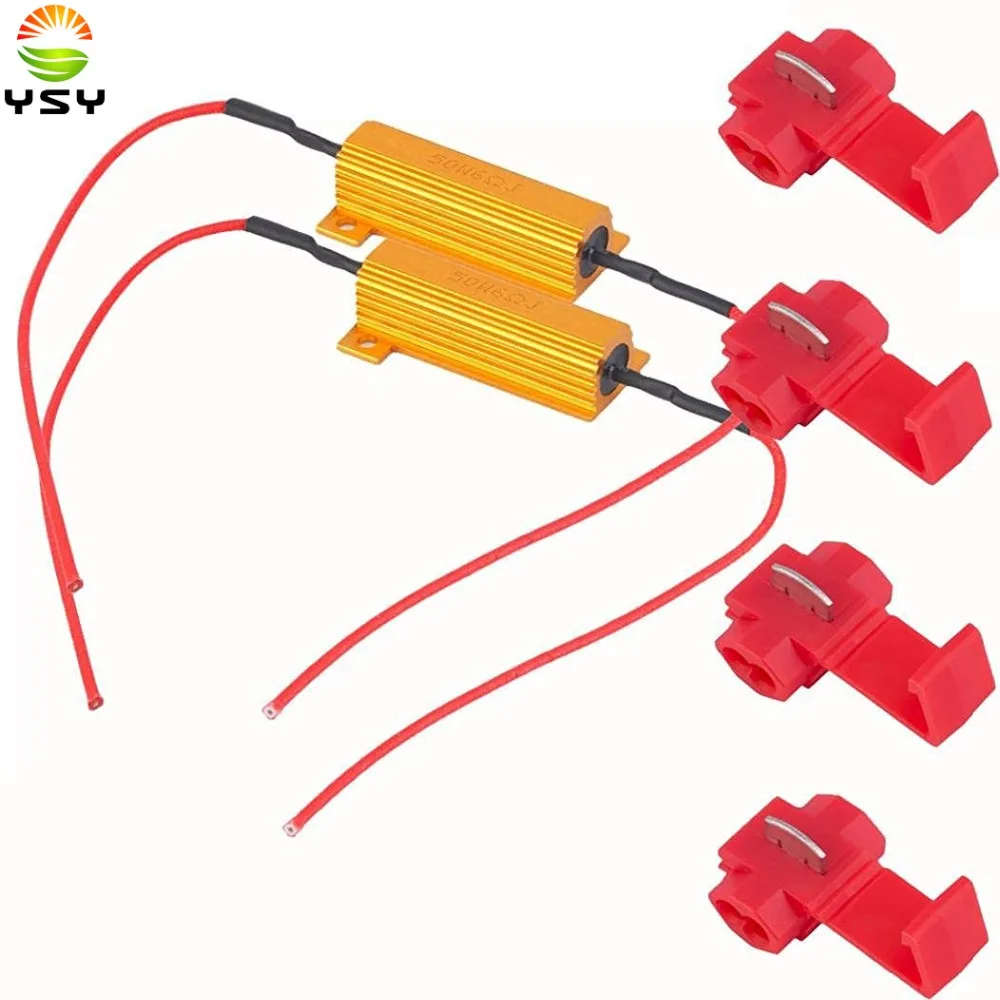 HOT 2 PCS 50W 6Ohm LED Load Resistors for LED Turn Signal Lights or LED