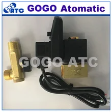 2 способ водяной клапан воздушный компрессорный клапан 1/2 ''отверстие 3 мм Электрический сливной таймер клапан DC24V Водонепроницаемая обмотка