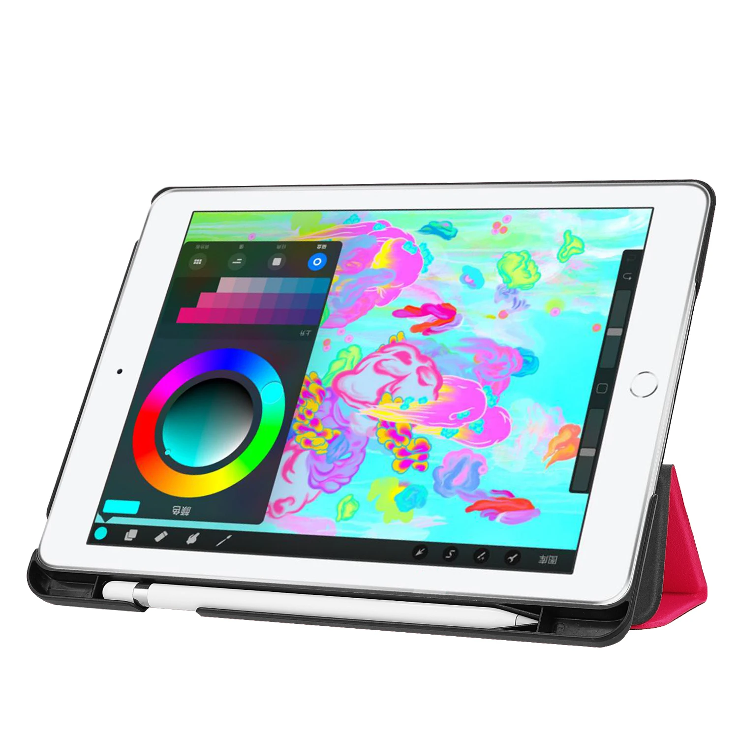 Чехол для нового iPad 9 7 &quot2018 PU кожаный складной держатель Wake Up Capa с оригинальным