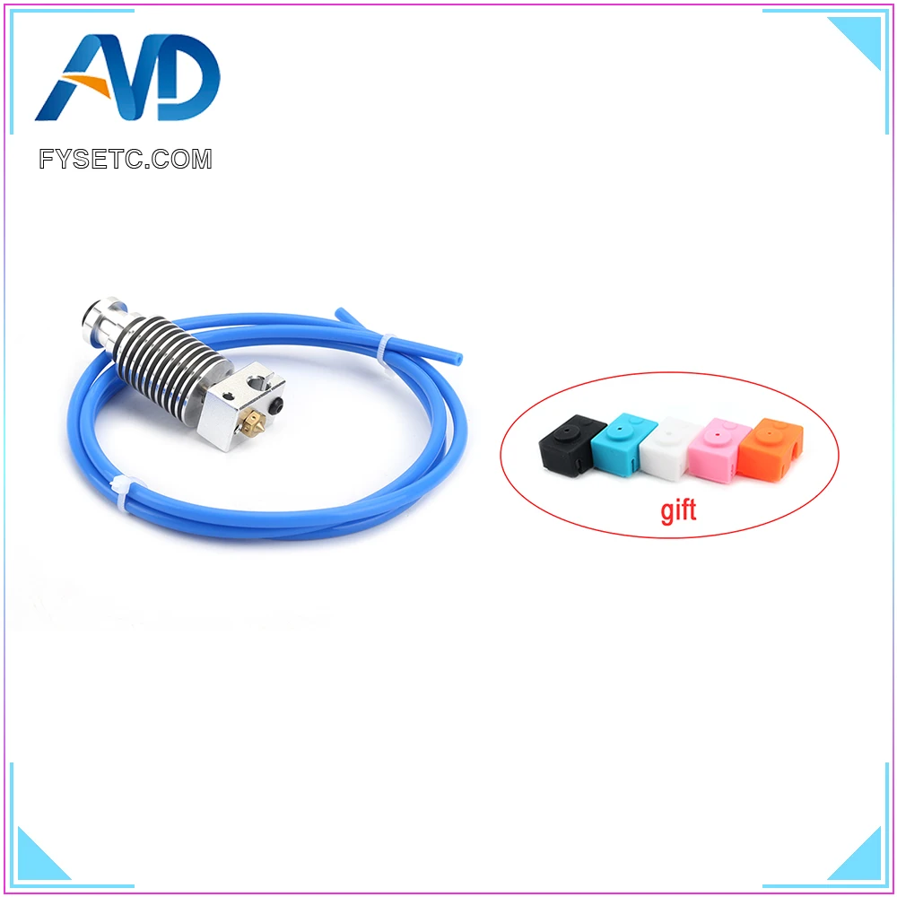 Обновленный радиатор для экструдера + Hotend блок E3D V6 сопло 1 м ПТФЭ трубка Capricornus PT100