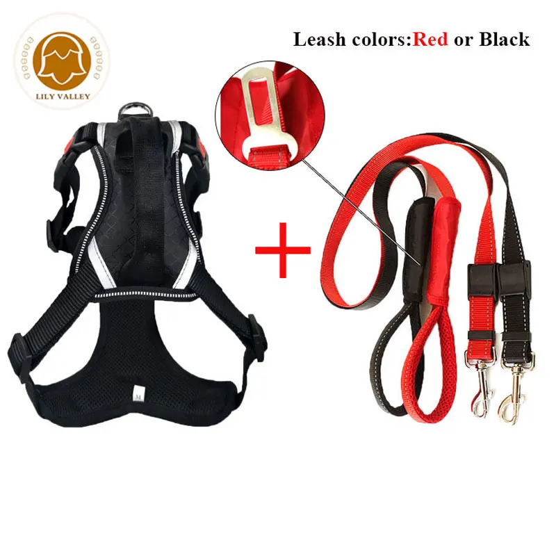 

Dog Harness Vests chest For dog collars and harnesses leash lead Pet Dog Collar Adjustable Soft Comfort Pet Products harnesses