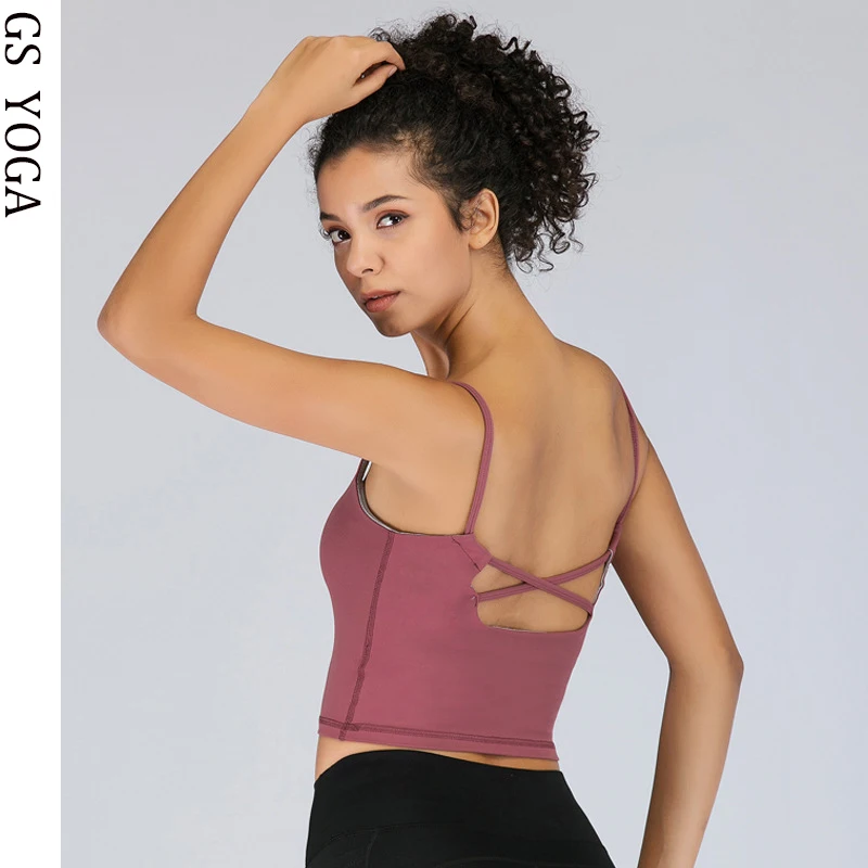 

New Sports Bra Women Personality Crossover Yoga Bra Vest Gym Breathable Fitness Running Bra Tank Tops workout