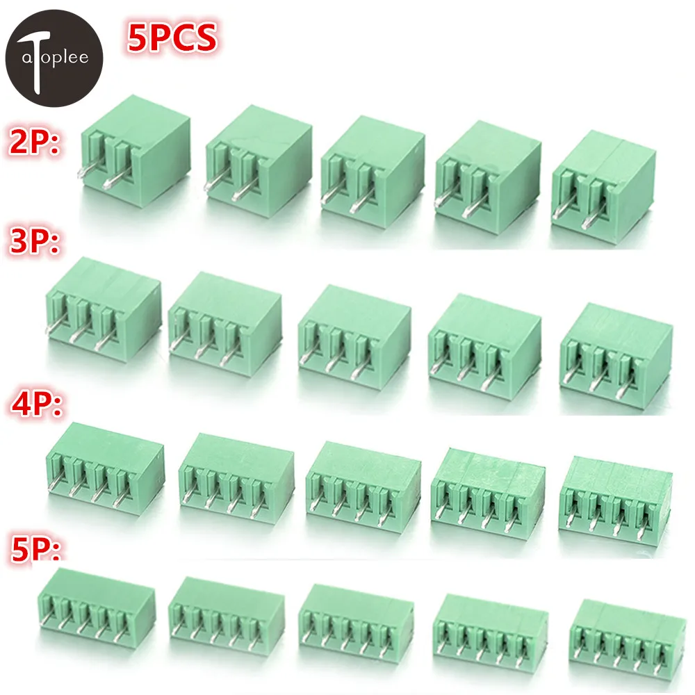 5 шт. 2 P/3 P/4 P/5 P 3,5 мм плагин PCB женский клеммный блок разъем Binding Post провода соединительные клеммы расстояние