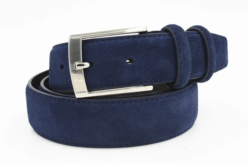 Baratos Nuevo estilo de moda marca de moda correa de cuero genuino para Jeans cinturón de cuero para hombres cinturones de gamuza de lujo correas de cinturón