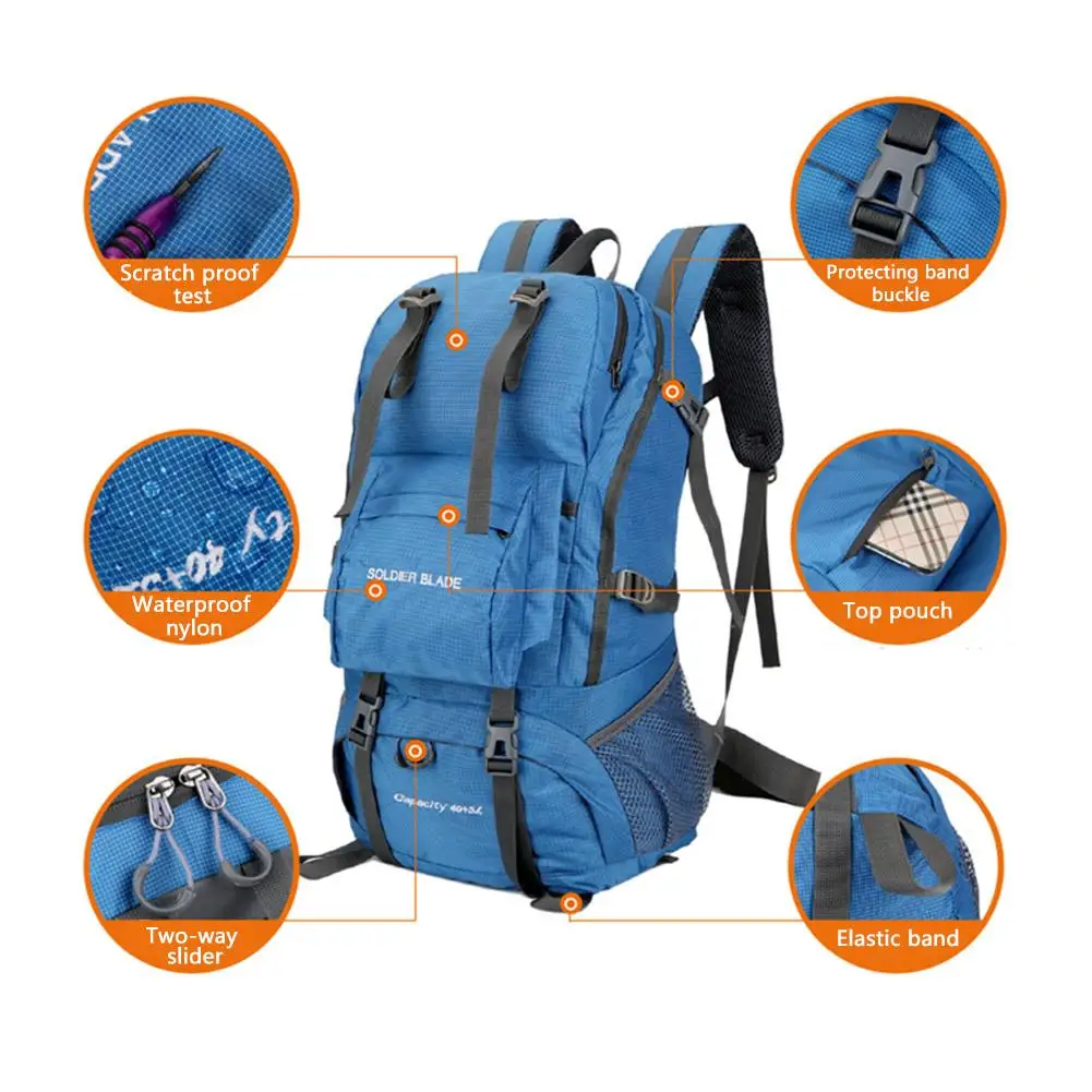 Review 50L Large Capacity Outdoor Mountaineering Bag Unisex Shoulder