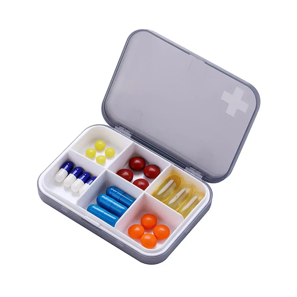 1 шт. портативный 6 ячеек путешествия влагостойкие таблетки медицина лекарств чехол для хранения Box Контейнер