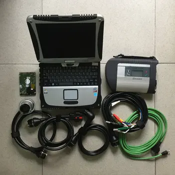 

mb sd connect compact 4 star c4 + v2019.12 dts software 320gb hdd + cf19 cf-19 laptop full set for car & truck diagnostic tool