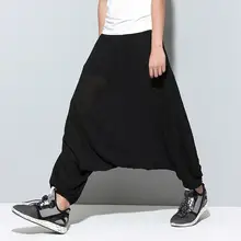 Большие размеры для мужчин Штаны новые модные мужские случайные свободные юбки Штаны/один размер