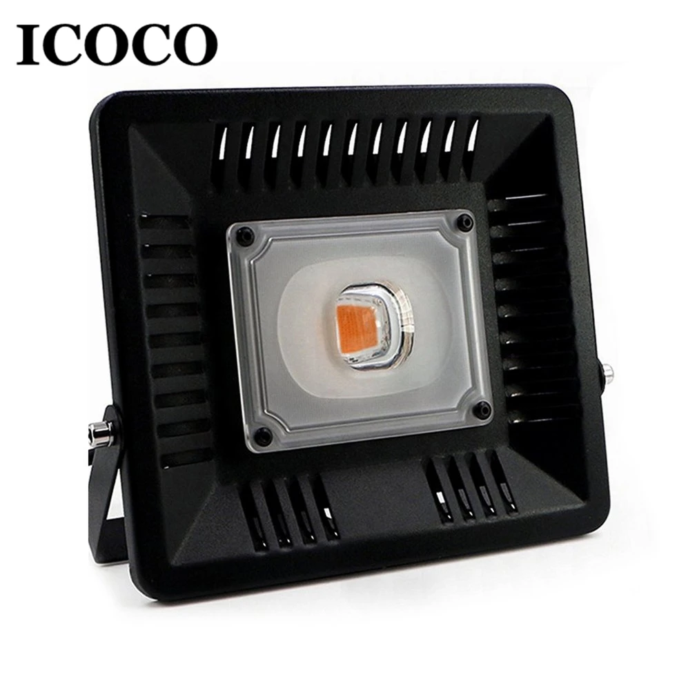 

ICOCO 50W LED Lamp Plant Grow Light Ultra-thin Waterproof Aluminum Indoor Plant Flower Growth Bloom For Greenhouse Plant