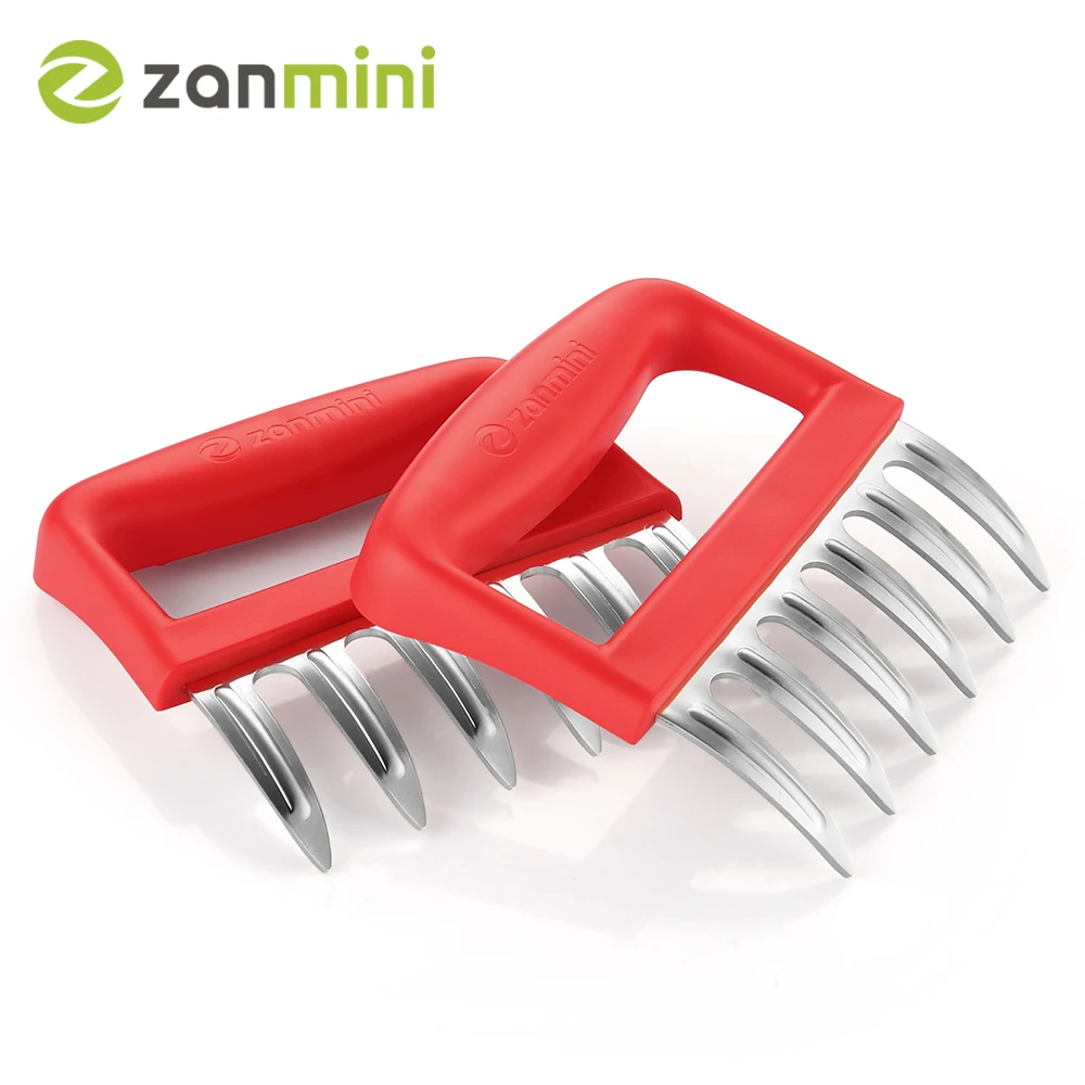 

Zanmini Meat Claw Set of 2, Stainless Steel Bear Claw Meat Shredder Meat Handler Pork Clamp Roasting Fork BBQ Tools