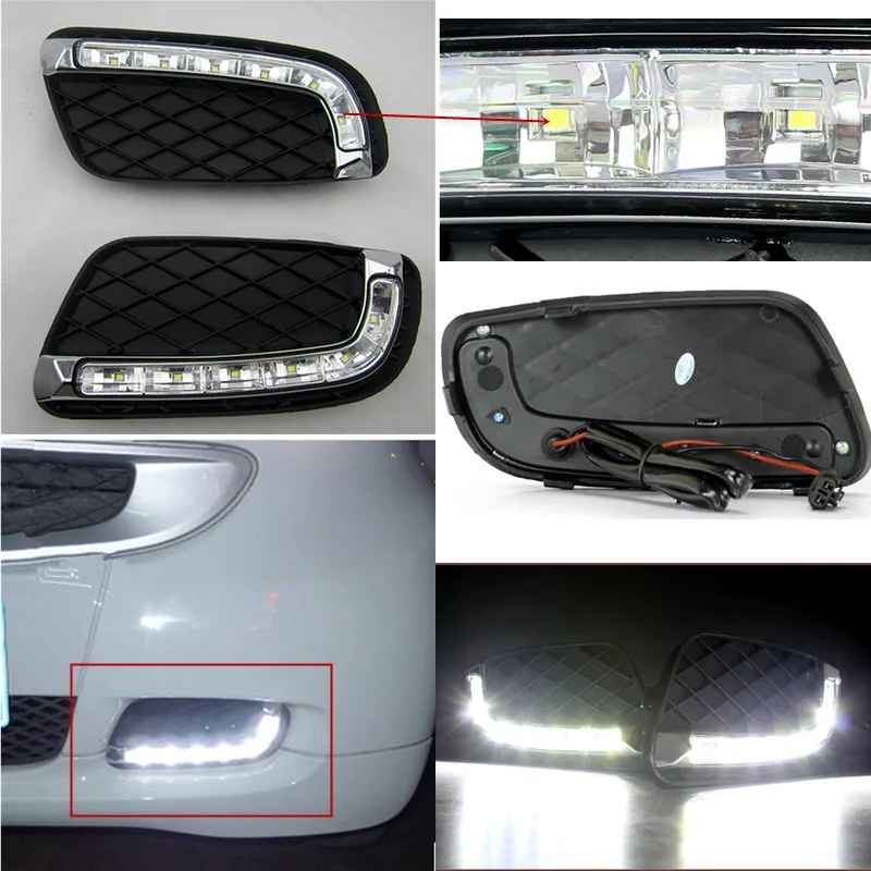 

Best Quality DRL Daytime Running Lights For Mercedes Benz Smart Fortwo 2008 to 2011 Front Lamps Day Light LED Car