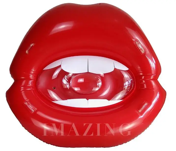 177cm PVC Inflatable New Sex Charming 3D Red Lips Pool Float Sports