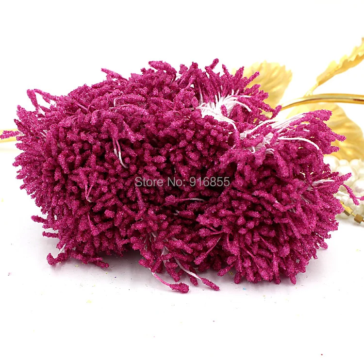 

Free Shipping Dull-red color glass stripe flower stamen pistil cake decoration craft for DIY (1800pcs/lot)
