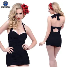 Megartico с открытой спиной Холтер сексуальный maillot de bain femme винтажный черный плюс размер цельный купальник женский белый купальный костюм