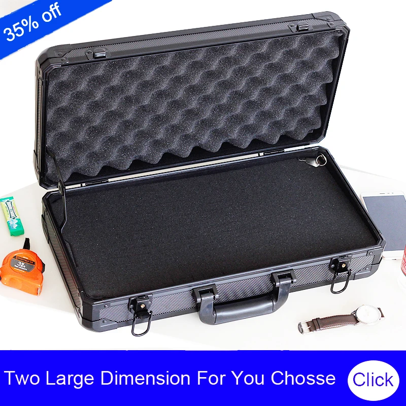high quality aluminum long tool case suitcase toolbox File box Impact resistant safety case camera case
