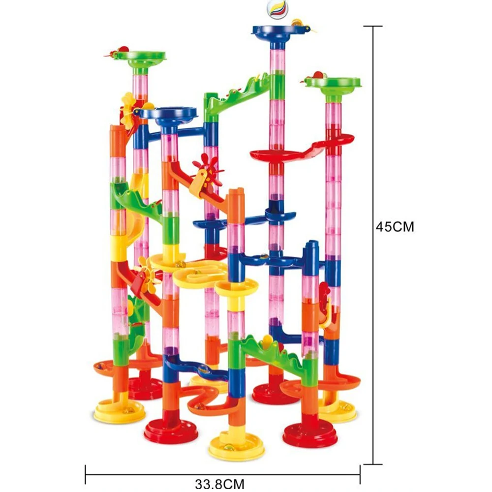 29-105 шт мраморные гоночные пробежки трубопровода блоки игрушки для детей DIY пластмассовый лабиринт шары трек строительные блоки игрушки