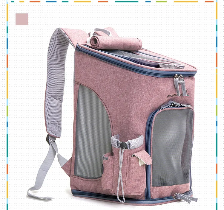 Модные дорожные сумки для переноски кошек для собак, корзина, дышащий рюкзак для собак, кошек, щенков, сумка на плечо для маленьких собак, домашних животных - Цвет: Pink