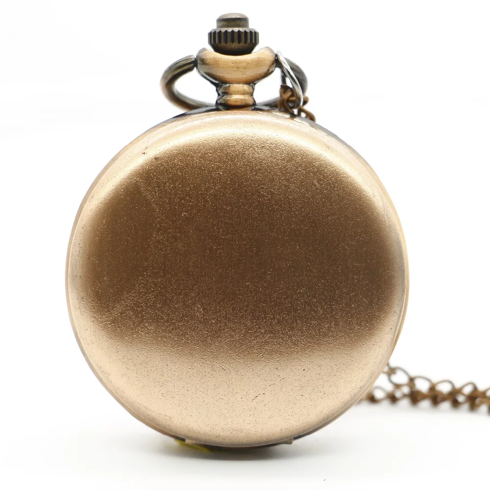 Buy Red Bronze Polish Smooth Quartz Pocket Watch