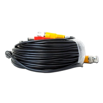 

18m CCTV Cable BNC + DC plug cable for CCTV Camera and DVRs black color coaxial Cable Freeshipping