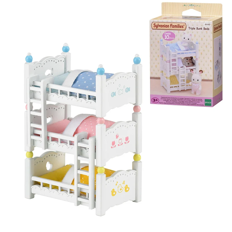 Набор для кукольных домиков Sylvanian Families трехъярусная кровать аксессуары подарок