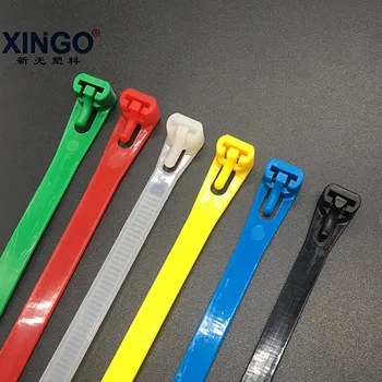 Opaski kablowe Xingo 50 szt Opaski kablowe wielokrotnego użytku UL Rohs zatwierdzone opaski zaciskowe z nylonu tanie i dobre opinie CN (pochodzenie) 8x150 8x200 8x250 8x300 8x400 8x450 Zwalniany 5kgs 120lbs 3-50-----4-110mm 50pcs