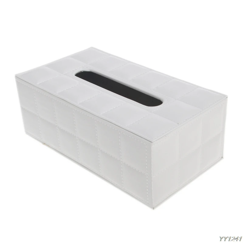 

Durable Leather PU Standard Tissue Box Holder For Home Office Car Rectangular-W112