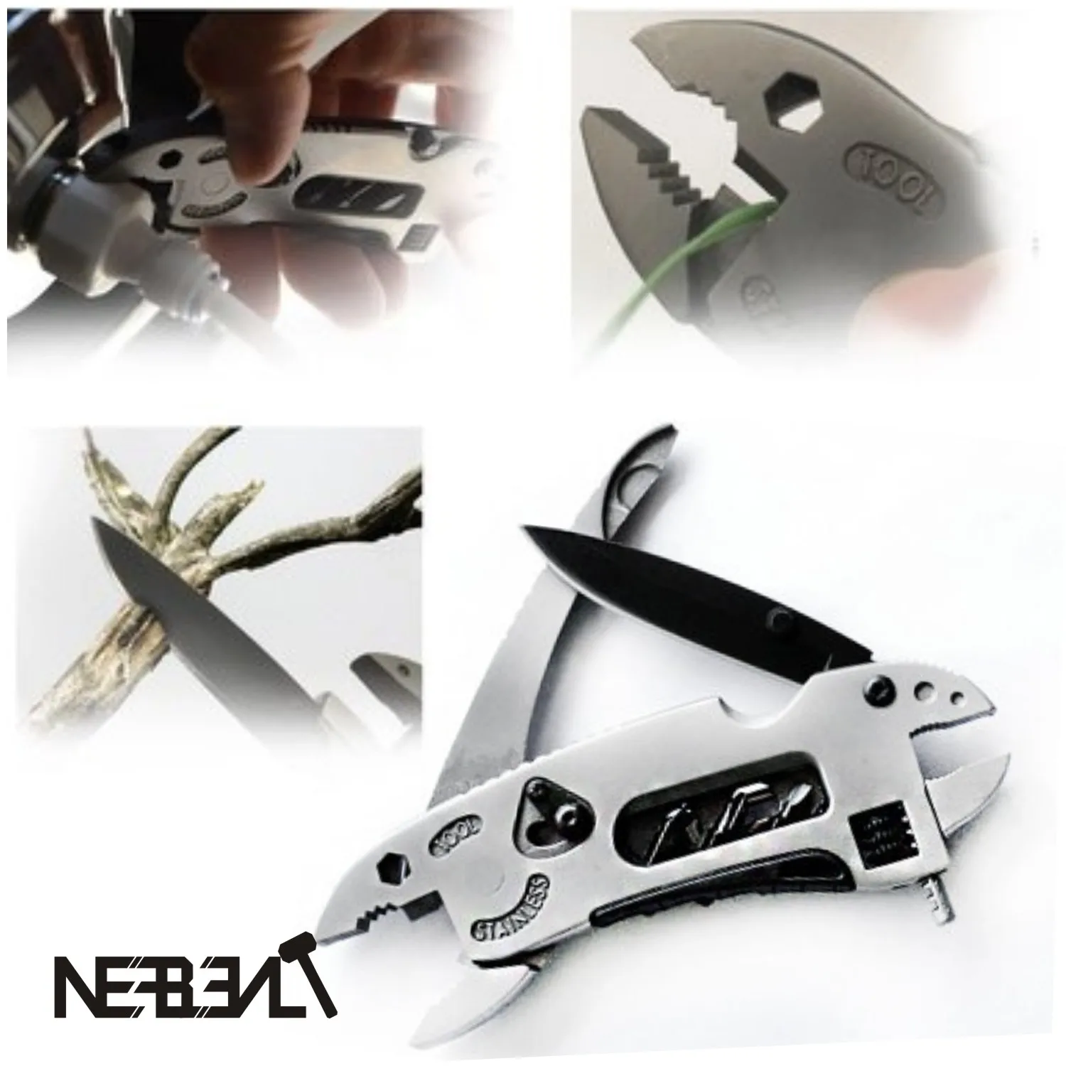 Outdoor Multitool Pliers Pocket Knife Screwdriver Set Kit Adjustable Wrench  Jaw Spanner Mini Repair Hand Tools Pocket Portable