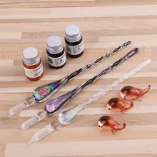 Креативные ручные ручки стеклянные звездное небо прозрачный авторучка набор чернильных ручек подарок